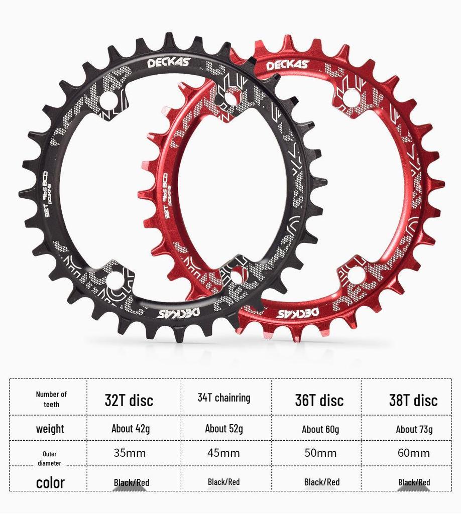 DECKAS BCD96 Round/Oval Chainring for XTR/M8000/M9000 Bikes