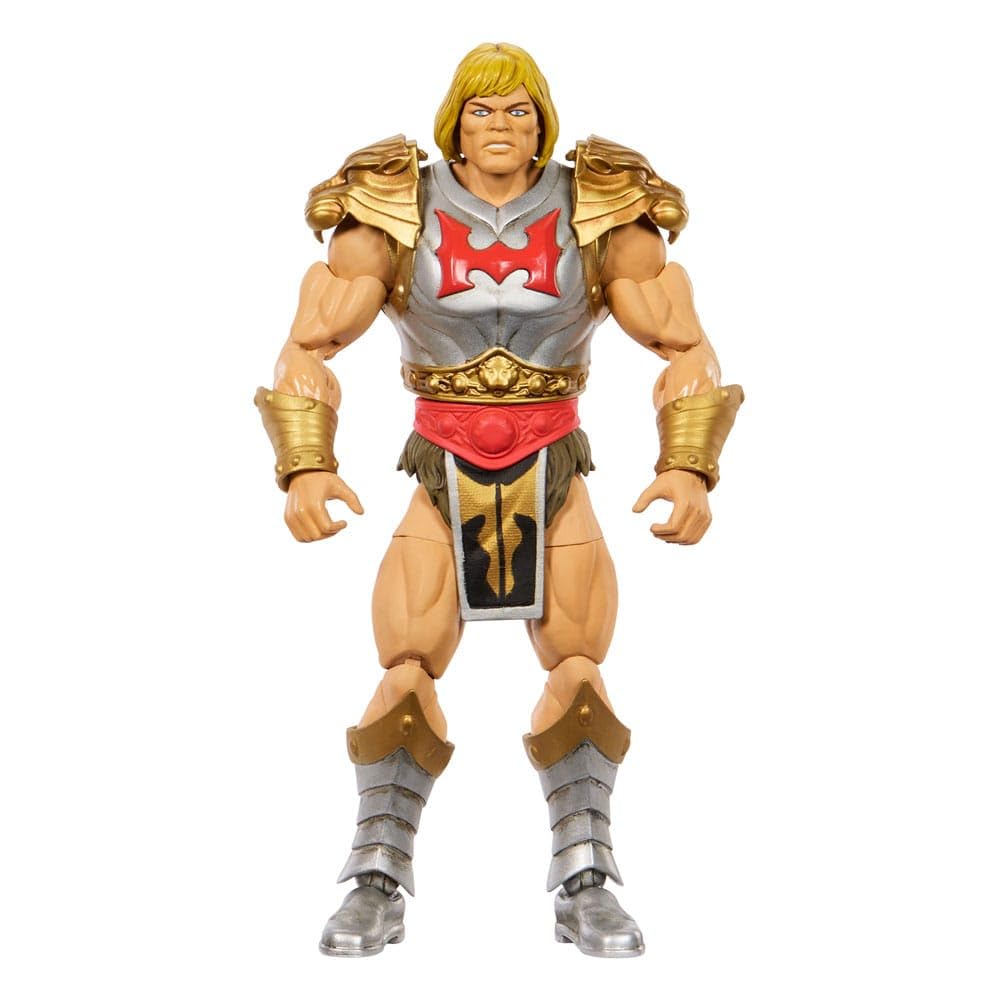 Masters of the Universe Action Figure from New Flying Fist Motu Spinning Weapon 30 Articulations 7-inch Eternia, He-Man, Toy, & Shield,