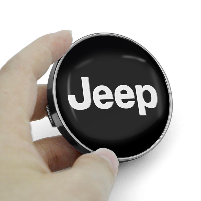 4 Stück 60MM Auto Radmitte Nabenkappe Autozubehör für Jeep JK Gladiator Compass Renegade Grand Cherokee Wrangler