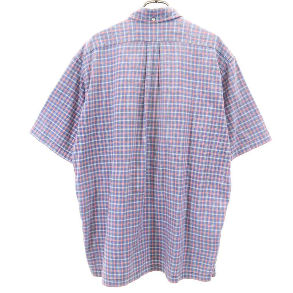 Reyn Spooner 90s Old Swimsuit Tags Check Pattern Short Sleeve Half Button Button Down Shirt Men's Used