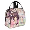 Игровая сумка-ланчбокс с термоизоляцией N-Nekopara Chocola Vanilla для кемпинга, путешествий, аниме, водонепроницаемая, термосумка, коробка для бенто, для женщин, мужчин