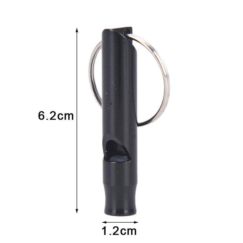 

Алюминиевый свисток-брелок Металлический свисток для выживания Свисток для тренировок на открытом воздухе Тренировка собак Красочный свисток с высокочастотным звуком чёрный