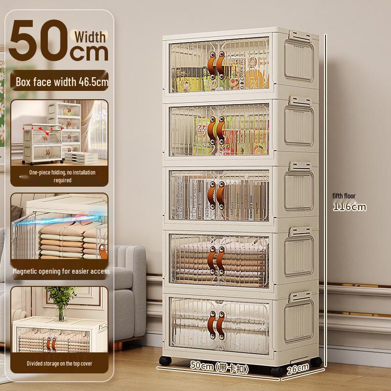 Thickened Foldable Multilayer Plastic Baby Wardrobe and Clothes Storage Cabinet