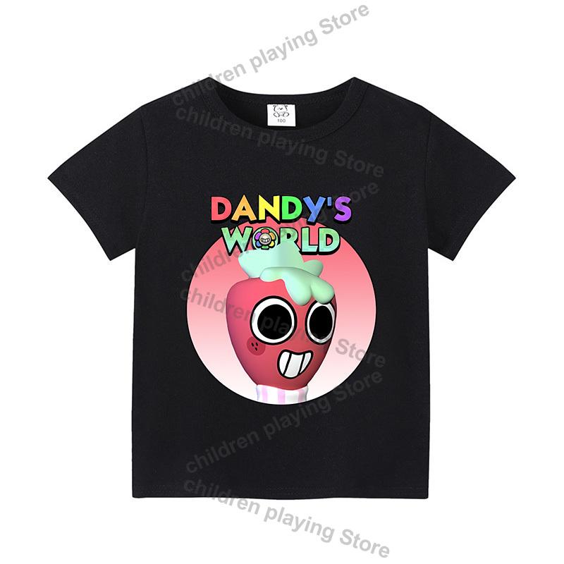

Дитяча футболка Dandys World Дихаючий літній одяг З коротким рукавом Гарячий ігровий мерч Милі хлопчики та дівчата Базова футболка Вік 3-12 Років Подарунок на День народження 120