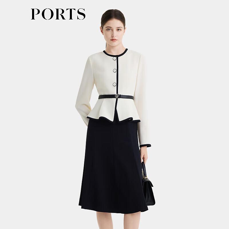 

PORTS Женское платье 2024 Осень, цветной блок, два в одном S