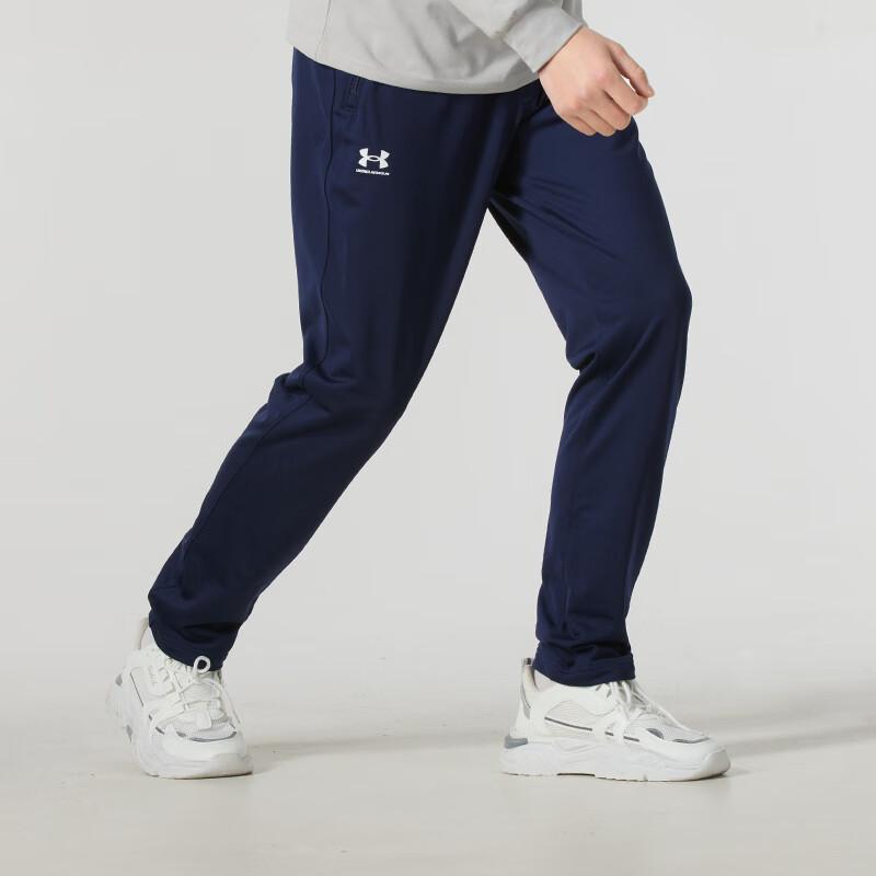 Under Armour Comfortable Stylish Versatile Knitted Sports Pants Men bottoms Navy-Blue 1390151-410
