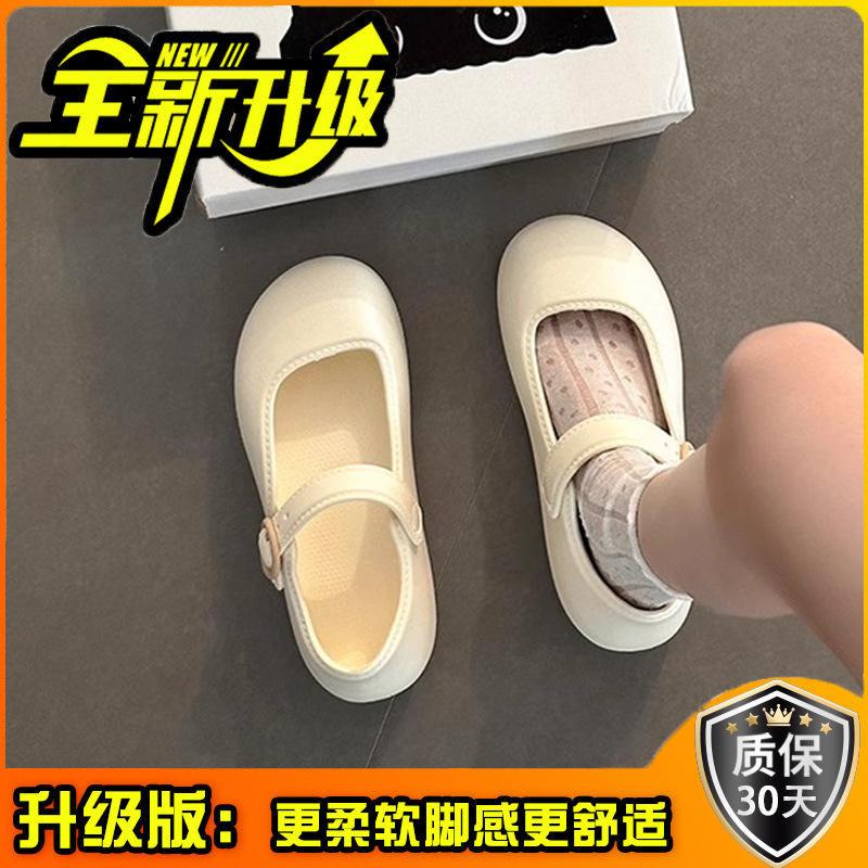 Korean version of design sandals round head shallow mouth Mary Jane shoes women's summer new thick-soled versatile casual flat-soled single shoes