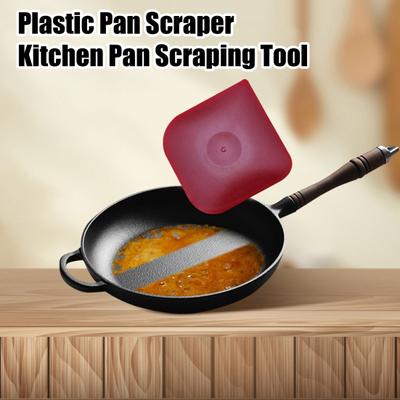 5Pcs Pan Scraper Food-Grade Plastic Heat Resistant Pot Cleaning Scraper Non-Slip