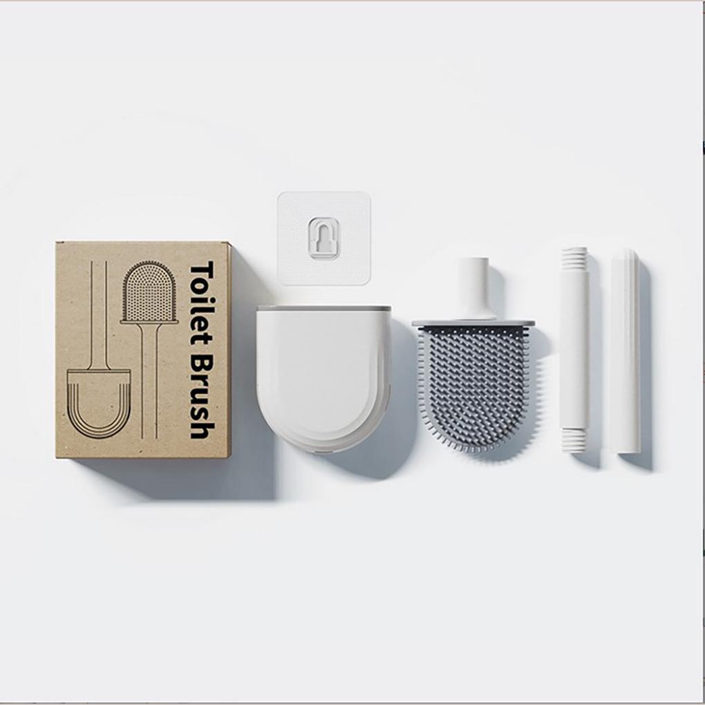 PP Toilet Bowl Brush Portable TPR Head Wall Mounting Detachable Long Handle Odorless Draining Bracket Brushes Accessories