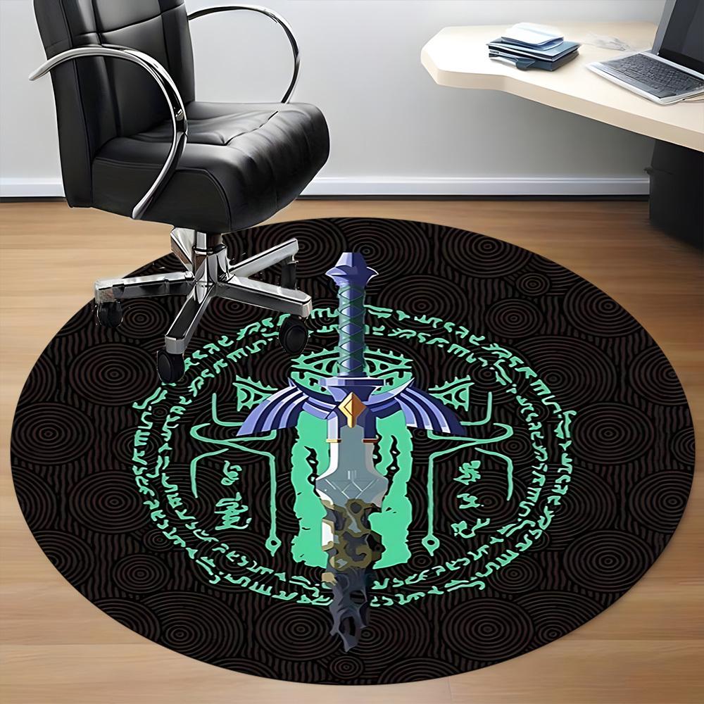 Legend of Zelda Office Round Area Rug,  Under Office Chairs Bedroom Living Room Home Decor a0908172