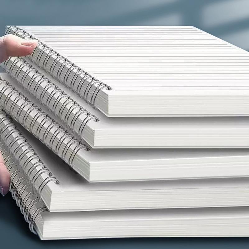 Quaderno B5 Ispessito con Copertina Laterale in Griglia A5 e Righe o Diario A4 Vuoto