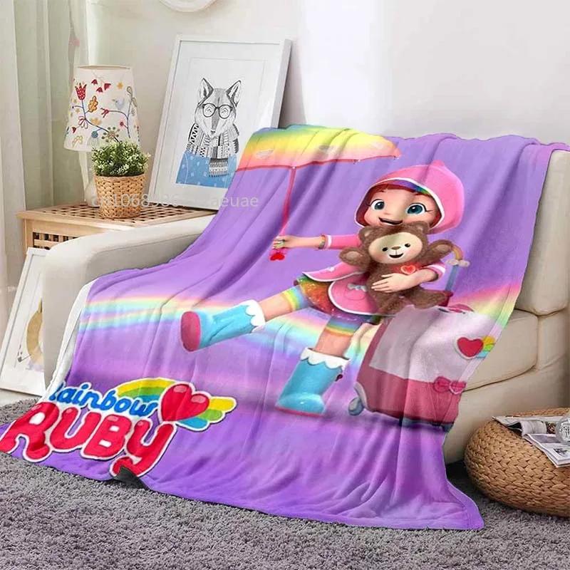 Serie Animata Rainbow Ruby Coperta per Bambini Lulu e Orso Coperta Carina Coperta per Intelligenza e Avventura Personalizzabile con Foto