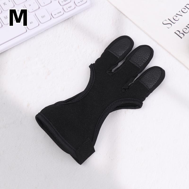 Professional Archery Three-finger Leather Gloves Non-slip Wear-resistant Comfortable Breathable Archery Protective Gear