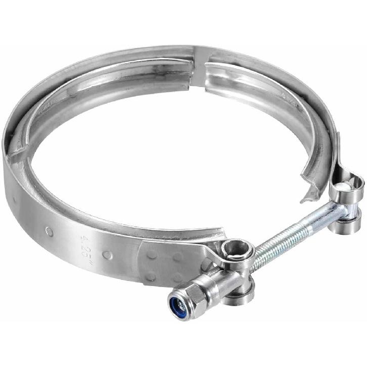 HARFINGTON V Band Clamp 1.5 Inch 304 Stainless Steel V-Band Bolt Clamp for Exhaust Systems Downpipe Exchange Car Accessories, Silver