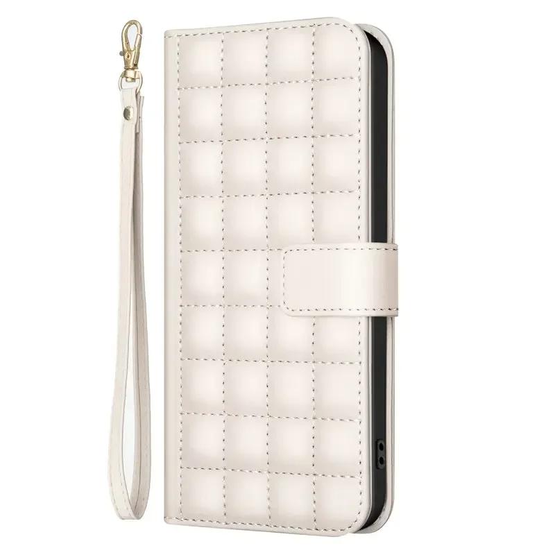 For Nokia G42 G22 C22 C32 Luxury Case Checkered Leather Card Book Funda Nokia G22 Case Phone C 32 22 G 42 Flip Cover Shockproof