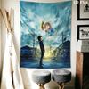 Urusei Yatsura Wall Tapestry Aesthetic Wall Hanging Printed Fabric Blanket Decorative Tapestries for Bedroom Living Room Home Decor