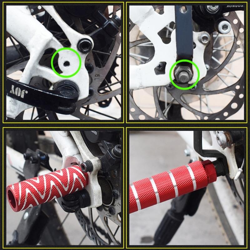 Aluminum Mountain Bike Rear Foot Pegs Stability Motor Bike Folded Footrest for Mountain Bike