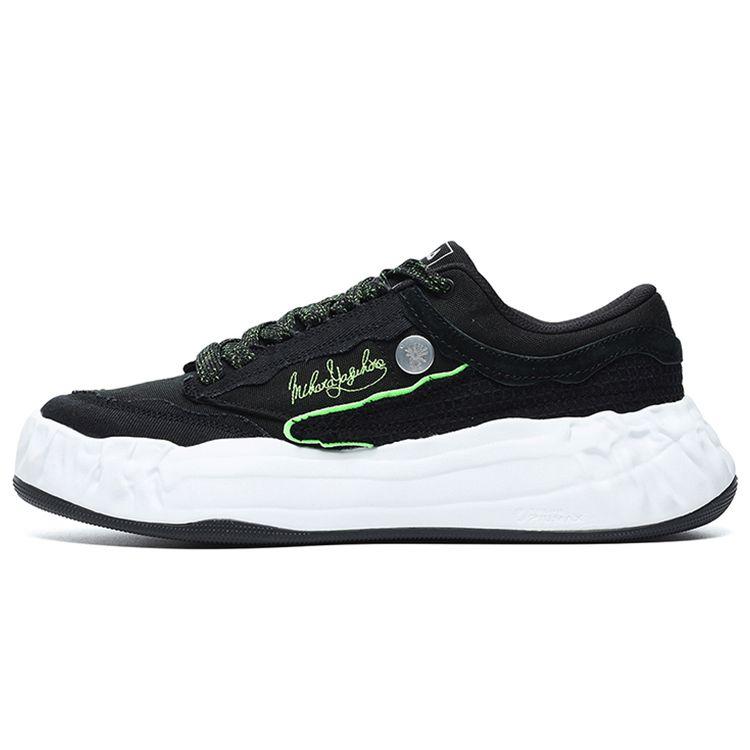 Mihara Yasuhiro X Fila FM-15 Canvas Trendy Pig Head Layer Leather Low Top Canvas Sneakers Men Sneakers Black F12M224301FBK