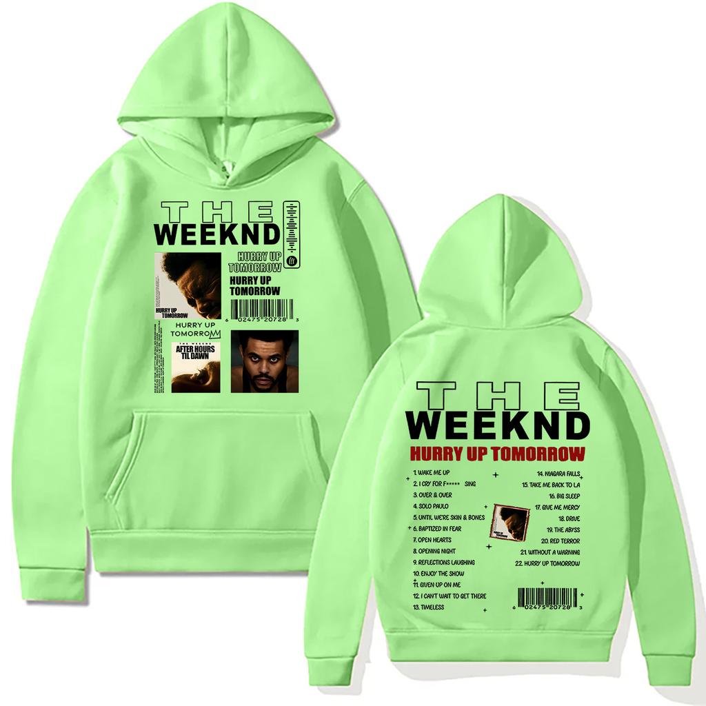 Theweknd New Print Hoodie Sweatshirt Hip-hop Rock Pullover Autumn and Winter Unisex Streetwear