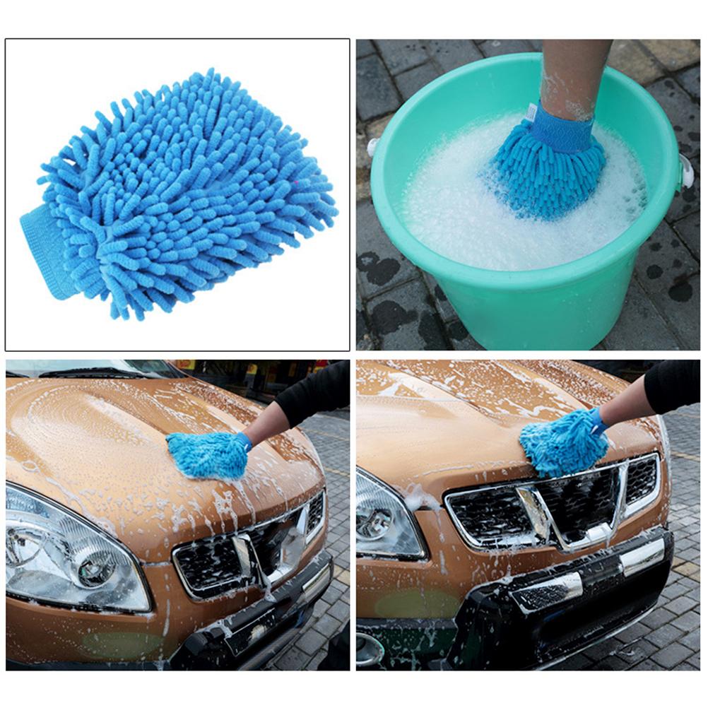 Double Sided Chenille Microfiber Thicken Scratch Free Car Washing Gloves