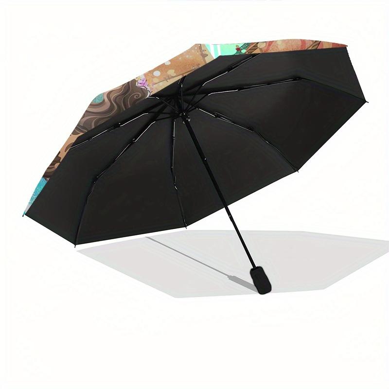 Moana,Mickey Mouse Automatic Umbrella   Tri fold Portable Umbrella, Best Holiday Gift for Men and Women, Durable Iron Frame, Playful Design,