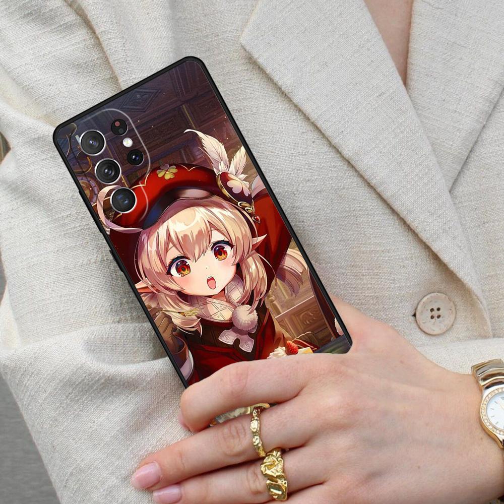 Genshin Impact Klee Game Cell Phone Case for Samsung Galaxy S26 Ultra S25 S24 S23 S22 S21 S20 Note10 Cover