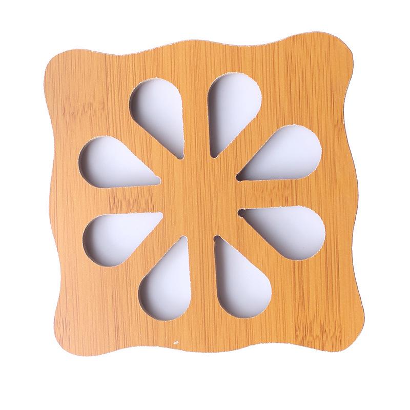 Italian-Style Anti-Scald Solid Wood Placemat and Non-Slip Coaster Set