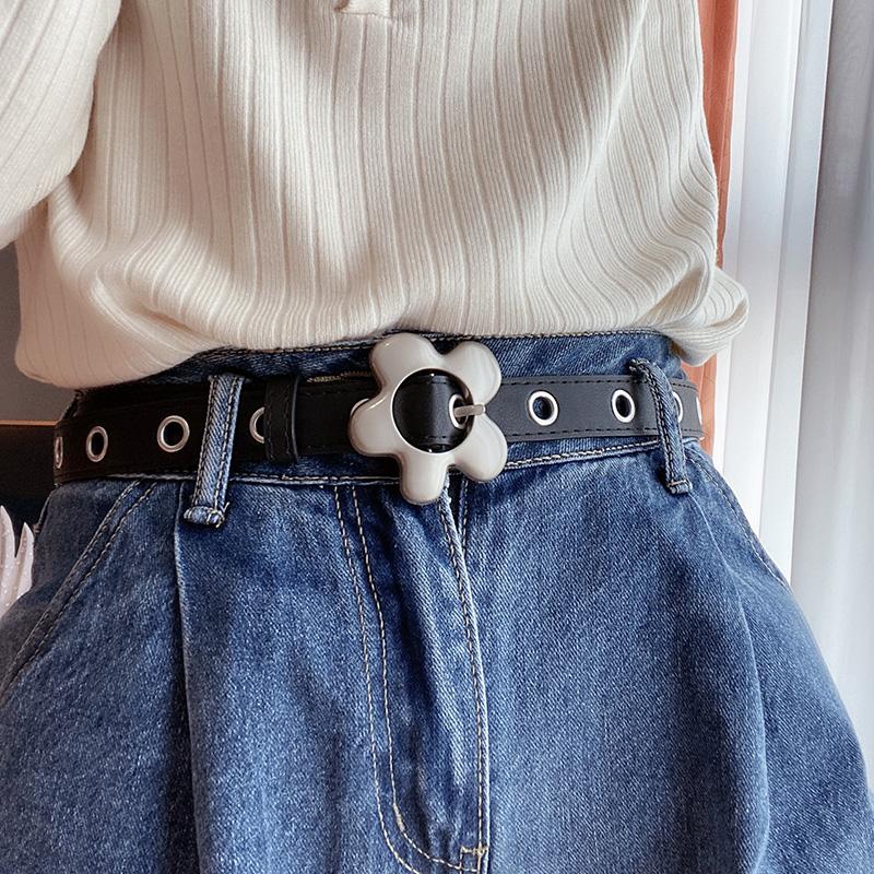 Women's Belts for Women Without Punching Jeans Belts Ins Style Punk Personality Fashion Decoration Student Thin Belt