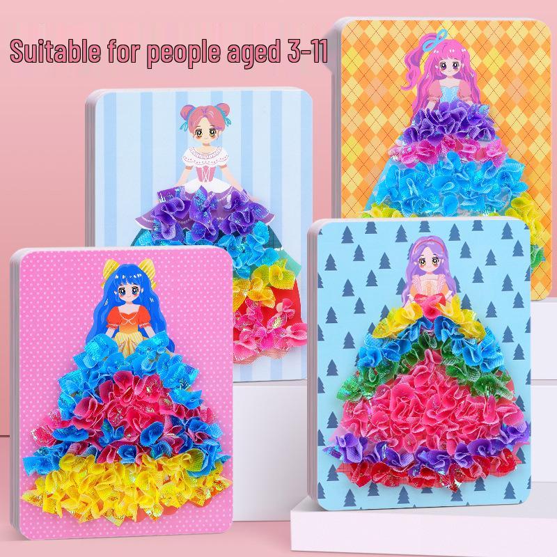 Princess Poke Fun DIY Dress-Up Sticker Book for Girls - Handmade Educational Toy for Children s Day