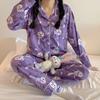 Pajamas Winter New Pure Cotton Long-sleeved Trousers Two-piece Set Cartoon Casual Women's Pajamas Home Wear Set