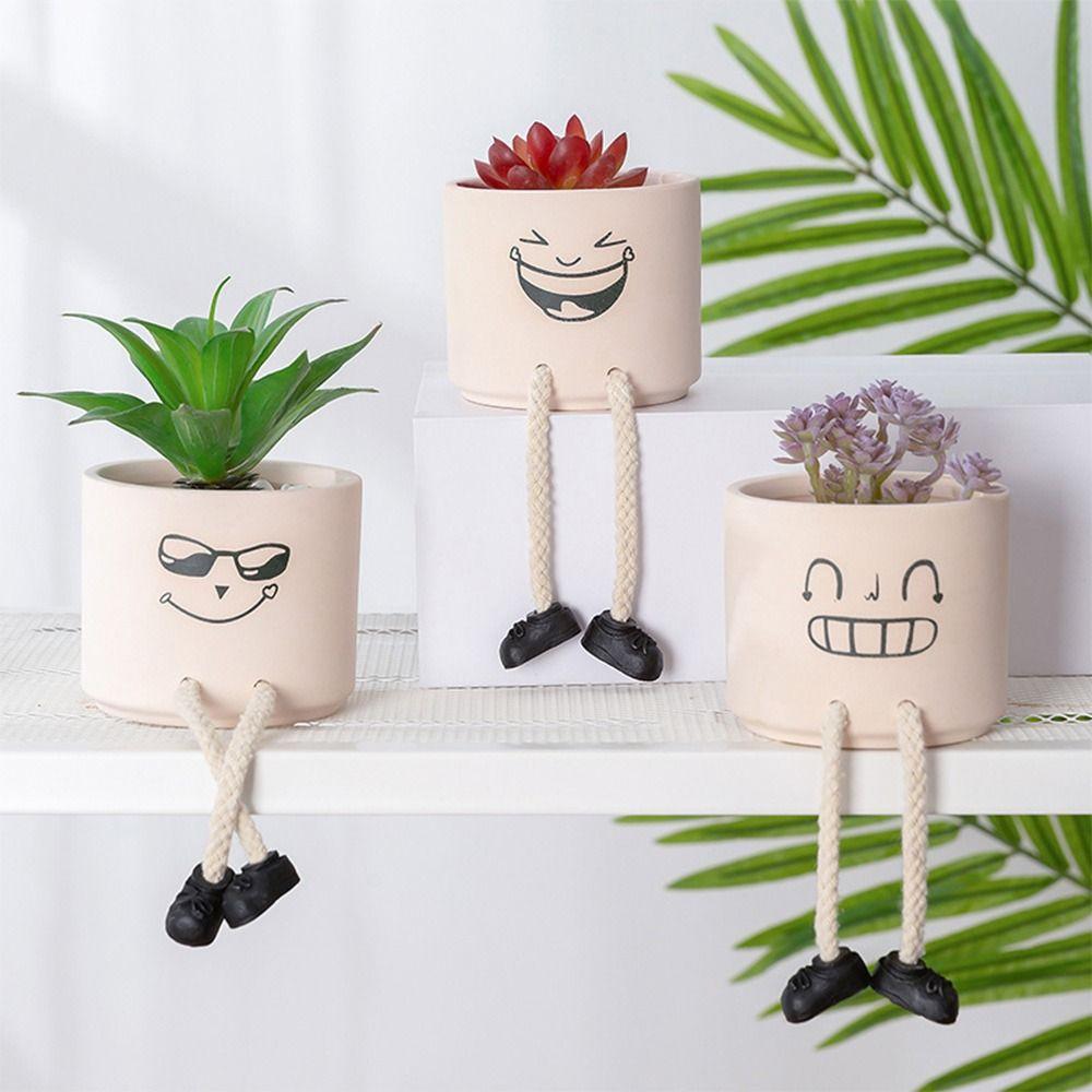 Creative Expression Character Flower Pot Handicraft Ornaments Garden Decoration
