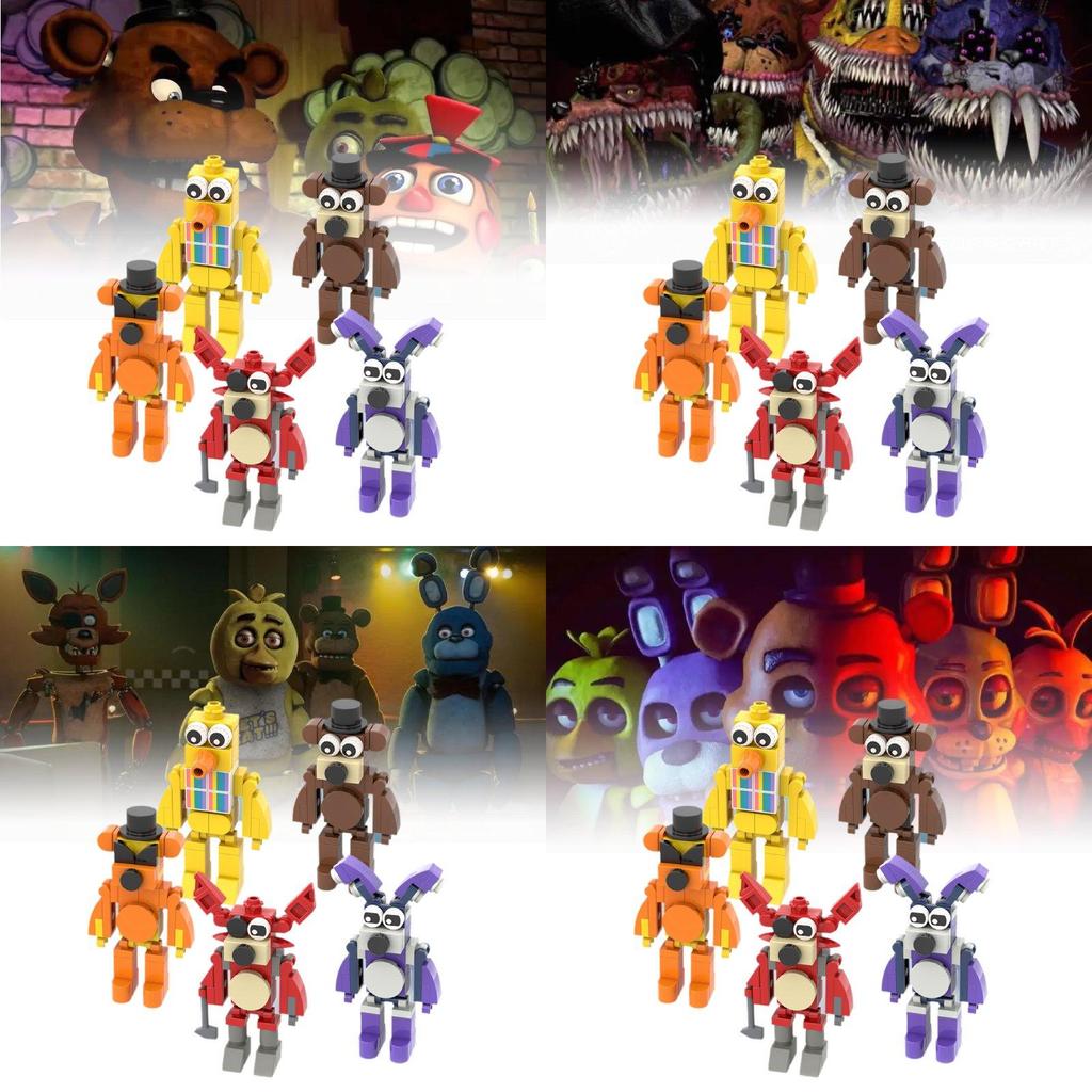 High Quality Fnaf Wu Ye Bear Building Blocks Set For Kids With Colorful Designs And Durable Plastic Materials