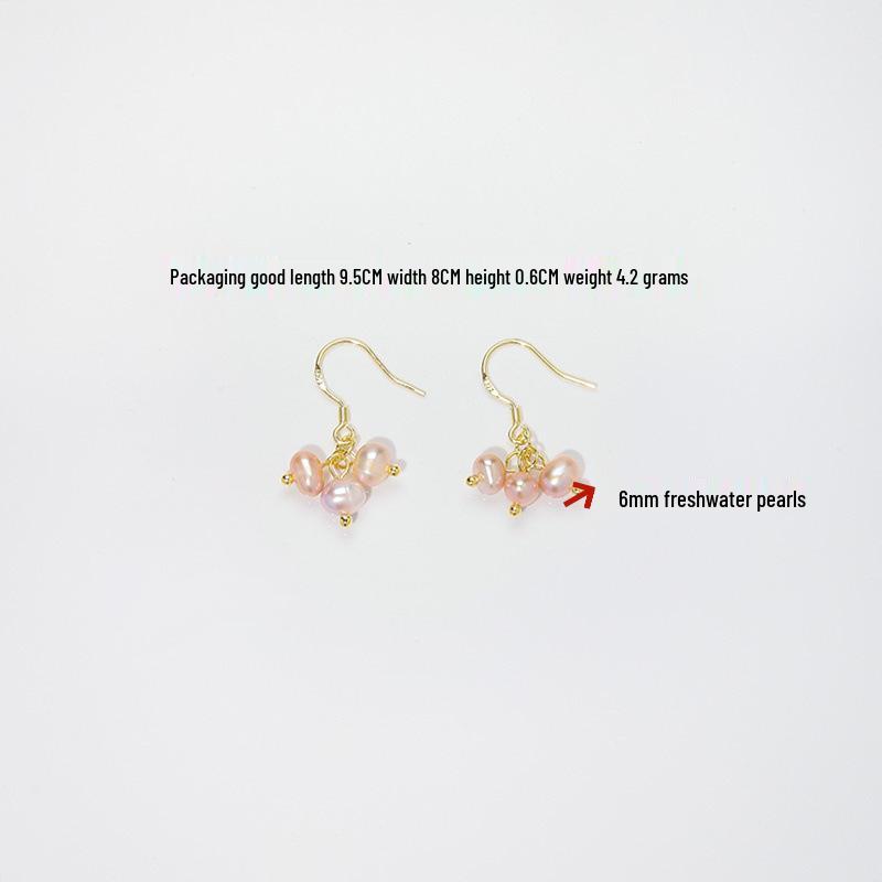 Elegant Retro Freshwater Pearl Earrings - Niche Chinese Style for Women, Perfect for Hanfu