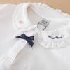Girls' Long Sleeve Cotton Polo Shirt - Autumn Korean College Style