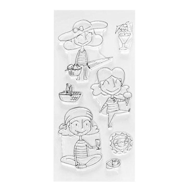 Girl Silicone Clear Seal Stamp DIY Scrapbooking Embossing Photo Album ...