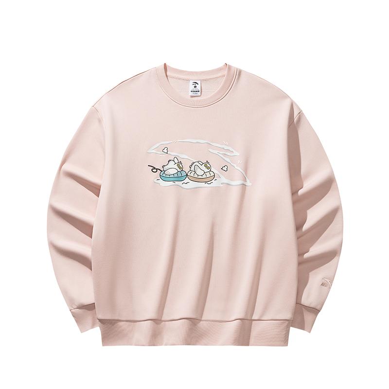 Anta Autumn Campus Versatile Long Sleeve Hoodie Women Hoodies Bell-Pink 962548716-5