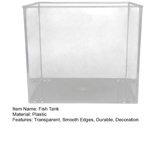 Yousheng Fish Tank Smooth Edges Small Aquarium High Transparency Desktop Aquatic Landscape Tank for Home Decoration