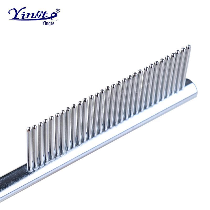 Dual Pet Grooming Comb: Designed for Dog & Cat Facial Hair, Dense Teeth, Narrow Spacing, Small & Mini for Precision Grooming.