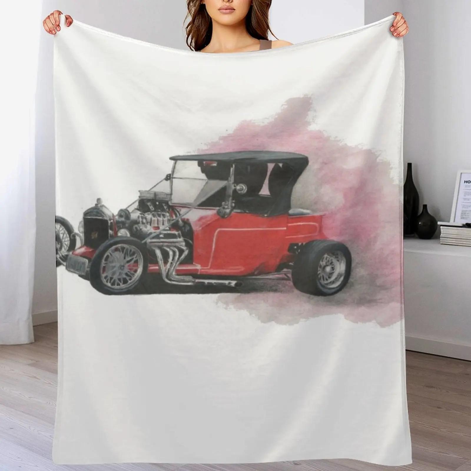 

Red T bucket Throw Blanket Elegant Warm Throw Blanket for Hotel Home 102x76cm(40x30in)
