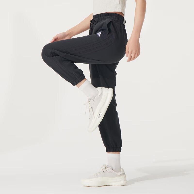 Adidas Lace-Up Versatile Comfortable Simple Casual Pants Women Pants Black JZ2174