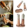 Durable Salt and Pepper Grinder Set with Base Holder Coarse Salt and Pepper Mill Wood Material Salt and Pepper Mill Set