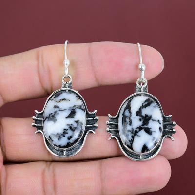 White Buffalo Turquoise Earring Natural Gemstone Jewelry Handmade Decent Earrings 925 Sterling Silver Earring Gifts For Mom Designer Jewelry