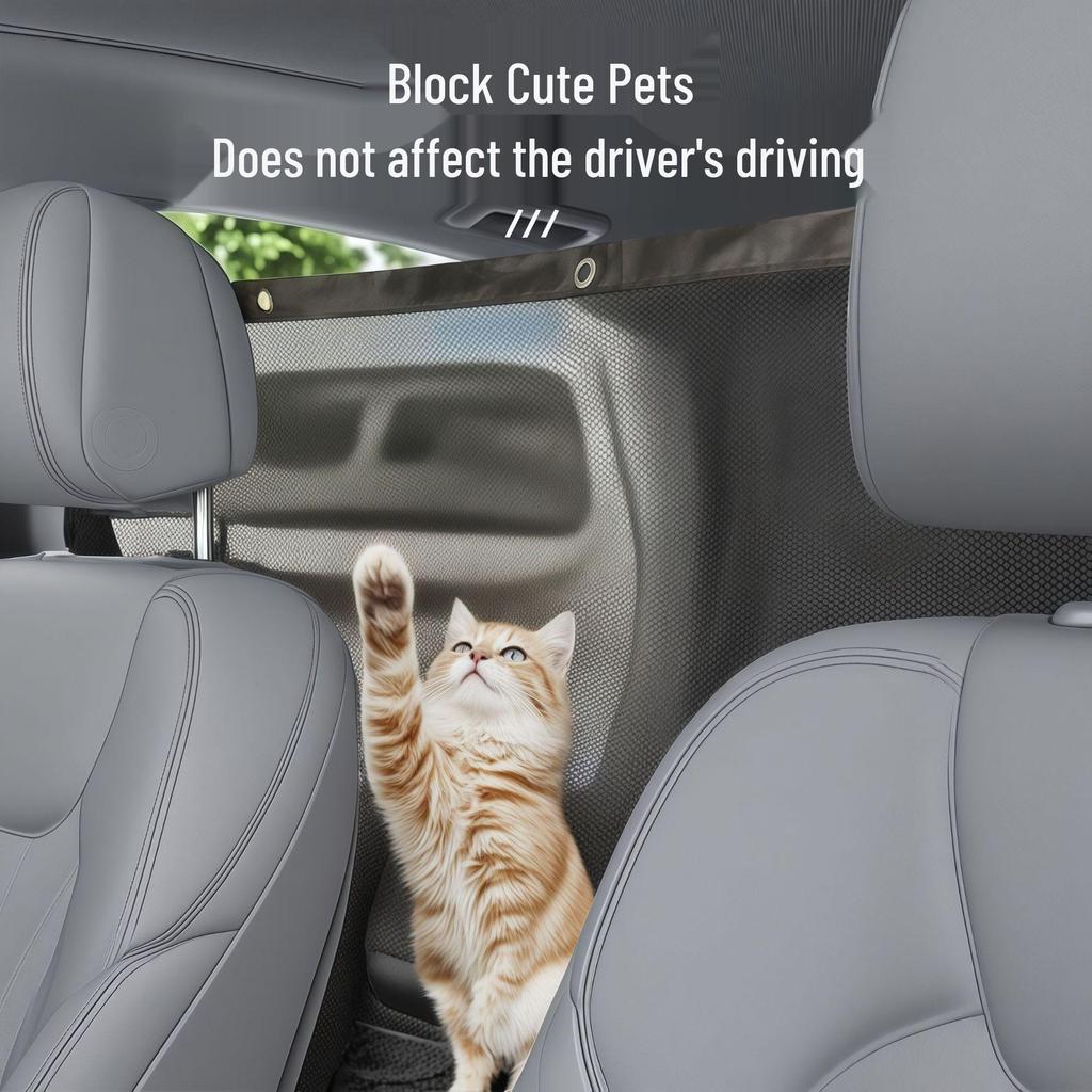 Pet Safety Net for Car: Rear Seat Anti-Scratch Barrier