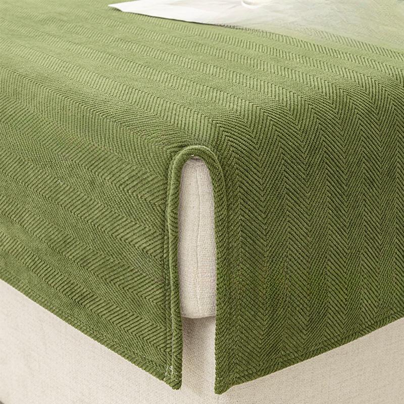 Chenille Herringbone Sofa Cushion Internet Celebrity Sofa Cover Backrest Towel Cover Cloth Cushion Four Seasons Universal