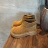 Foam Bottom Leather Martin Boots Women's Winter New Retro Short Boots Thick-soled Casual Versatile Boots Women