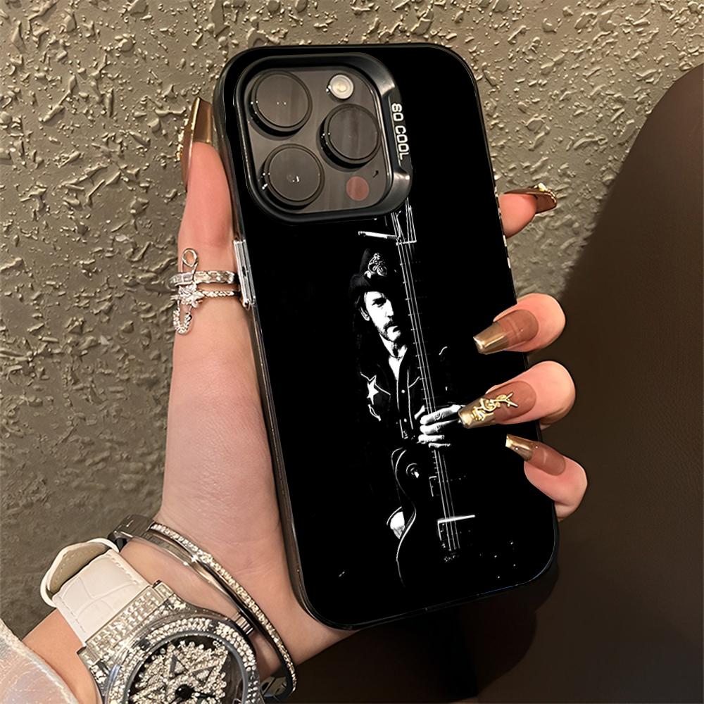 

L-Lemmy Heavy Metal Singer Phone Case For iPhone 16,15,14,13,12,11,Pro,Max,Plus,Mini,XS,SE Anti Fall Black Matte Hard Bumper iPhone12mini