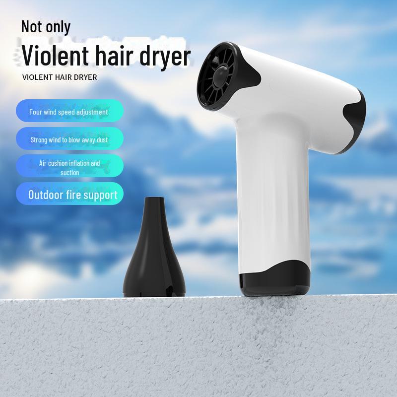 High-Speed Turbine Hair Dryer & Rechargeable Leafless Fan Combo