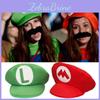 Super Mario Bros Rot Grün Cosplay Hut Unisex Kostüm Requisite Geschenk