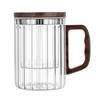 Vertical glass tea separation tea cup Personal office water cup Home filter coffee cup with lid