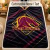 Flanelinis pledas Brisbane Broncos Individualus vardas Tekstas Personalizuotas Minkštas Šiltas Mėtomas pledas Namų dekoras Dovana